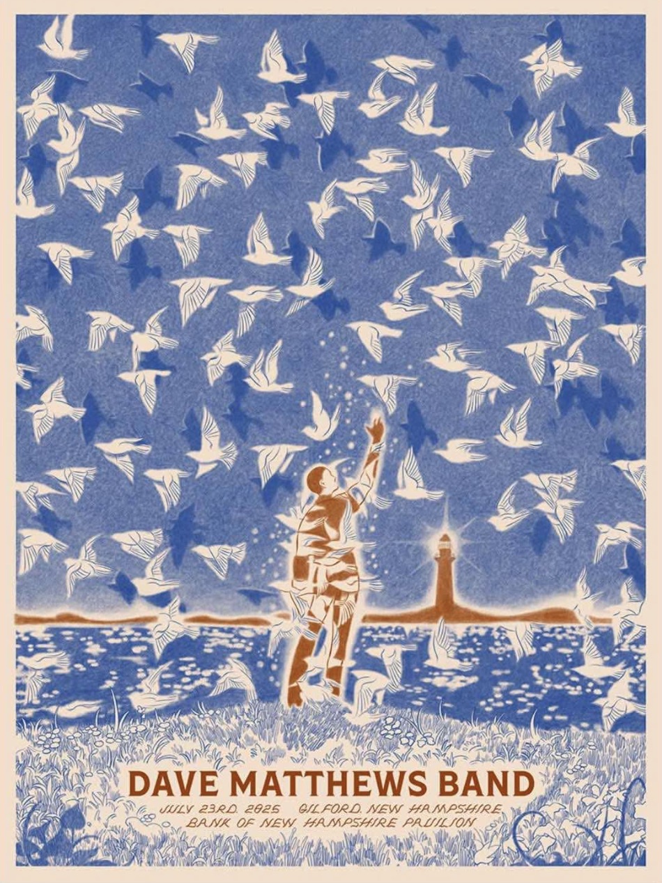Ng Yin Shian — Dave Matthews Band, Bank of New Hampshire Pavilion, Gilford, NH · Jul 23, 2025 Poster