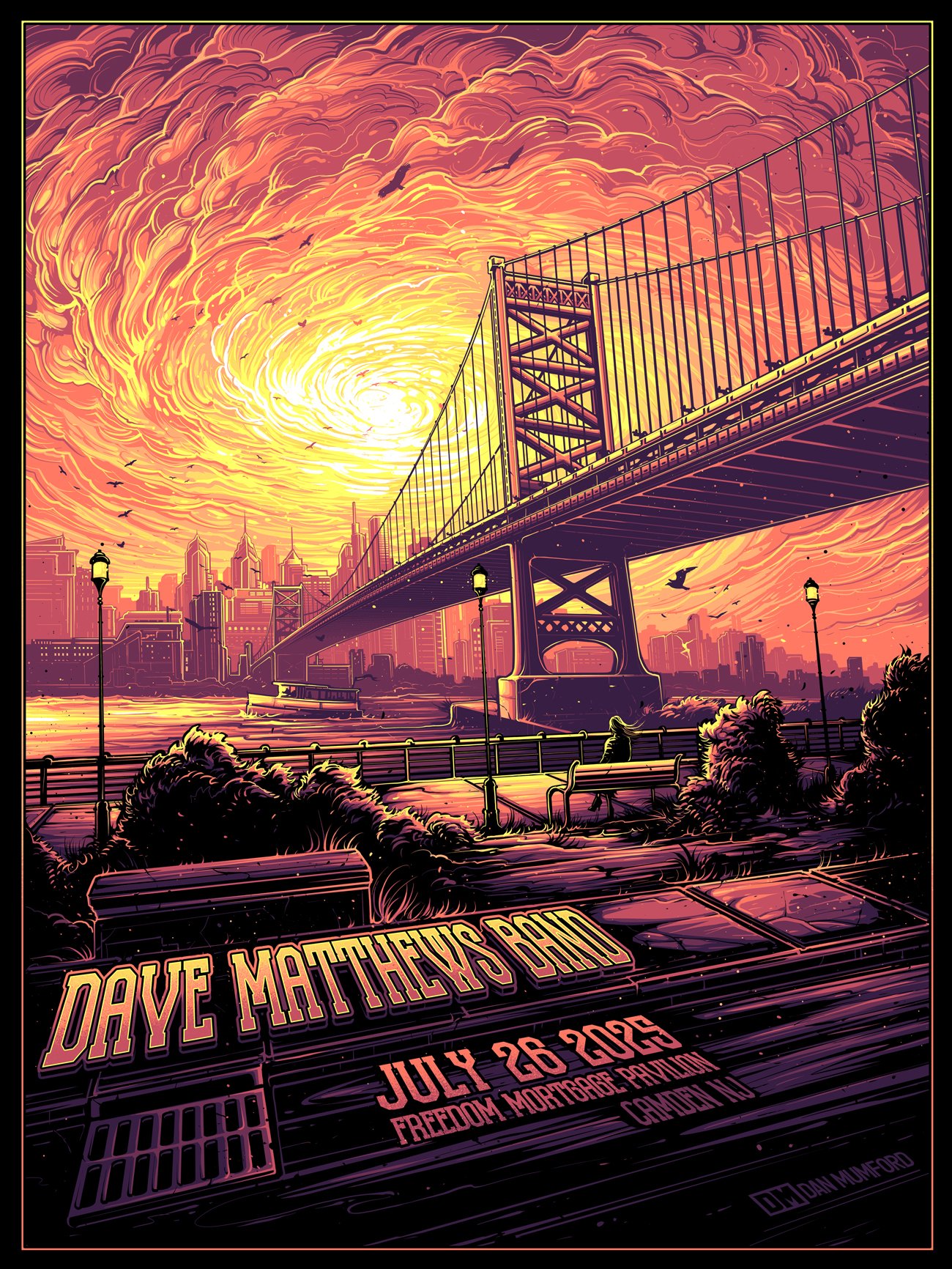 Dan Mumford — Dave Matthews Band, Freedom Mortgage Pavilion, Camden, NJ · Jul 26, 2025 Poster