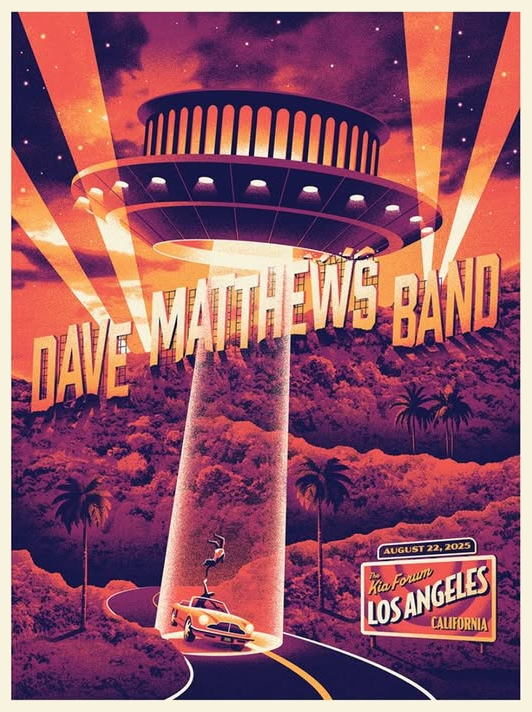 DKNG — Dave Matthews Band, Kia Forum, Inglewood, CA · Aug 22, 2025 Poster