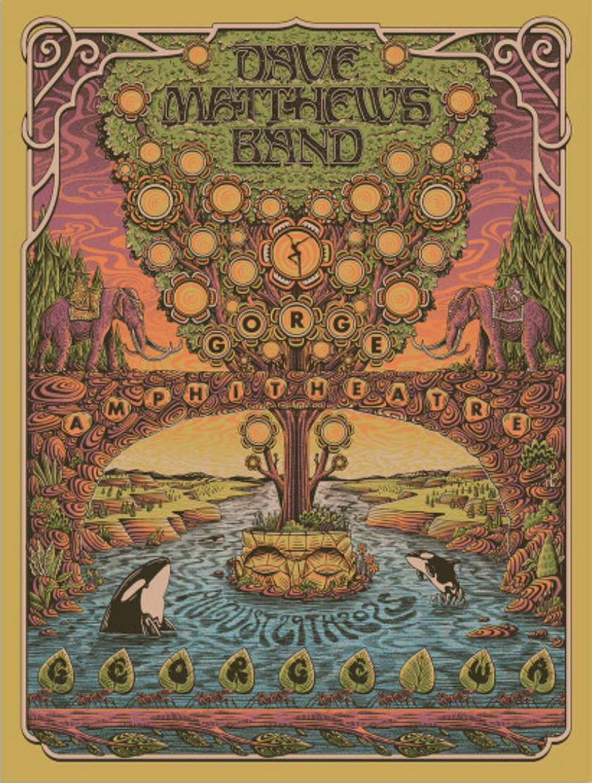Dylan Fant — Dave Matthews Band, The Gorge Amphitheatre, George, WA · Aug 29, 2025 Show Poster