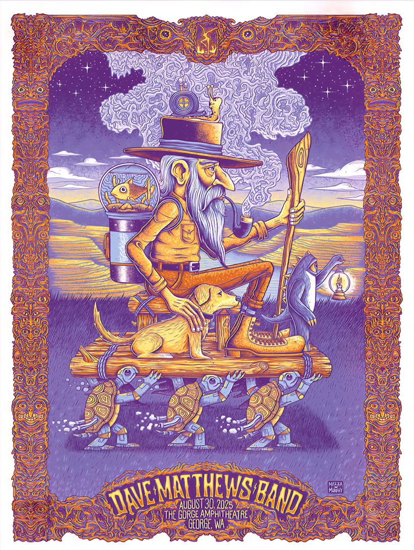 Jim Mazza — Dave Matthews Band, The Gorge Amphitheatre, George, WA · Aug 30, 2025 Poster