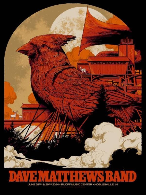 Ken Taylor — Dave Matthews Band, Ruoff Music Center, Noblesville, IN · Jun 28, 2024 Artist Poster