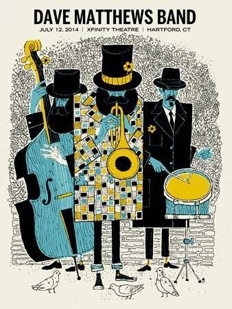 Methane Studios — Dave Matthews Band, Xfinity Theatre, Hartford, CT · Jul 12, 2014 Artist Poster