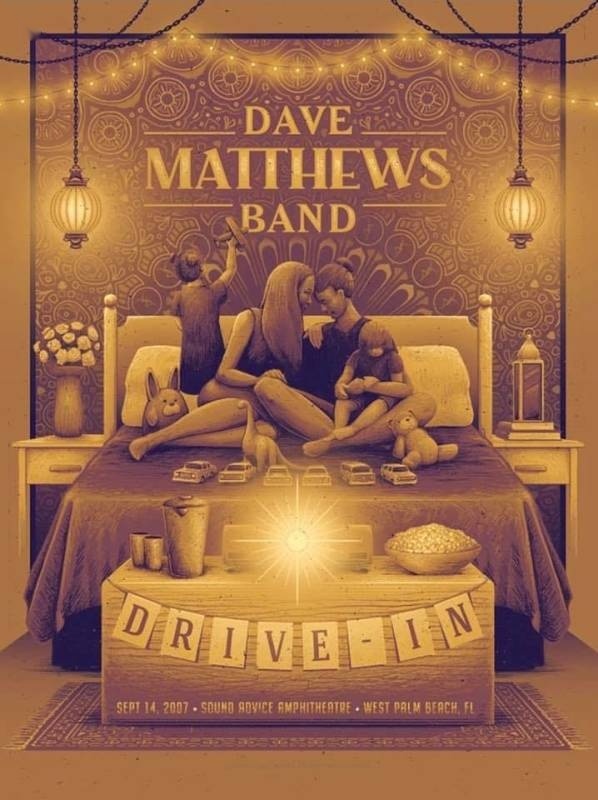 Half Hazard Press — Dave Matthews Band, iTHINK Financial Amphitheatre, West Palm Beach, FL · Sep 14, 2007 Artist Poster