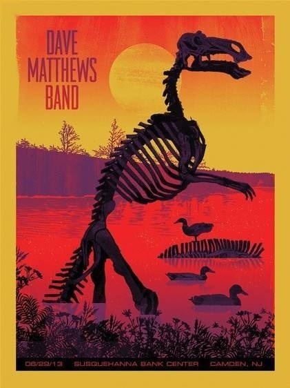 Methane Studios — Dave Matthews Band, Freedom Mortgage Pavilion, Camden, NJ · Jun 29, 2013 Variant Poster