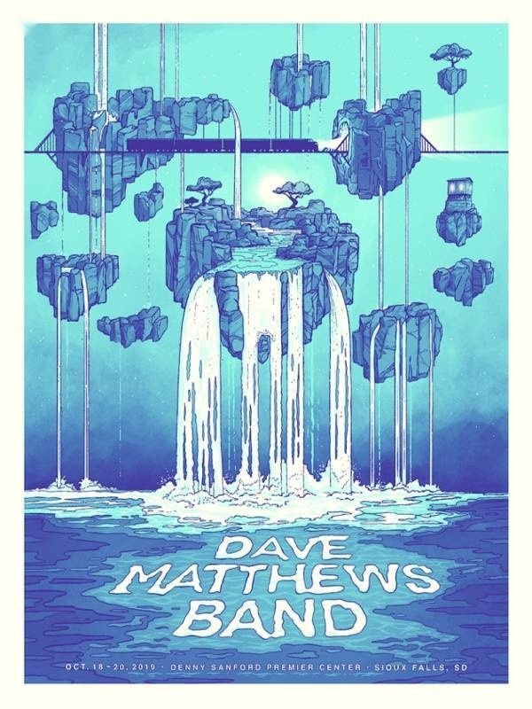 Matt Fleming — Dave Matthews Band, Denny Sanford PREMIER Center, Sioux Falls, SD · Oct 18, 2019 Artist Poster
