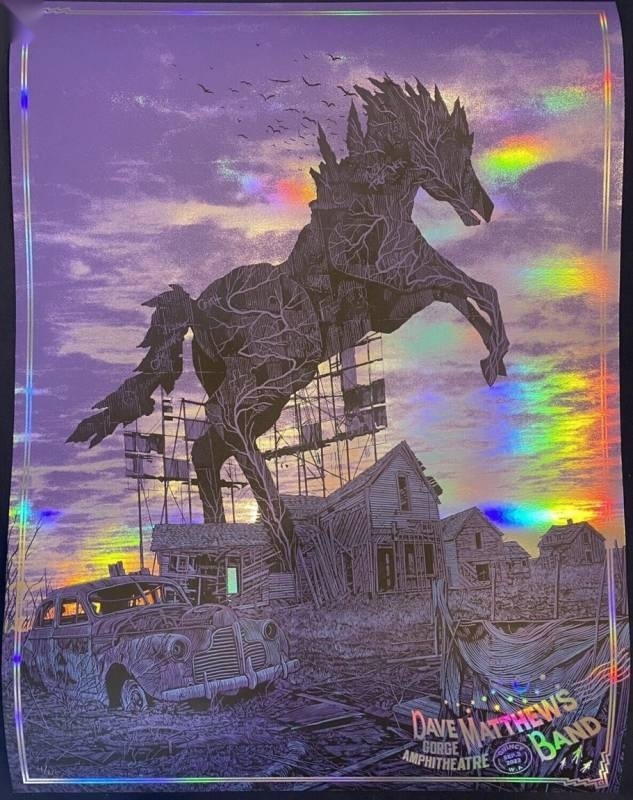 Daniel Danger — Dave Matthews Band, The Gorge Amphitheatre, George, WA · Sep 3, 2022 Show Foil Poster