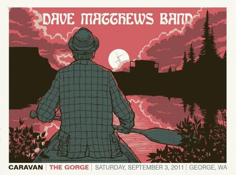 Methane Studios — Dave Matthews Band, The Gorge Amphitheatre, George, WA · Sep 3, 2011 Artist Poster
