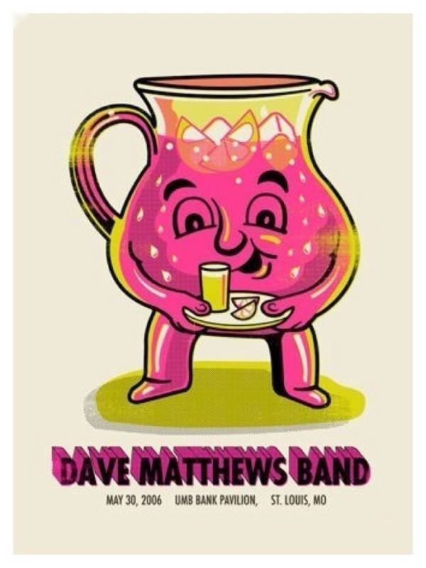 Methane Studios — Dave Matthews Band, UMB Bank Pavilion, Maryland Heights, MO · May 30, 2006 Variant Poster