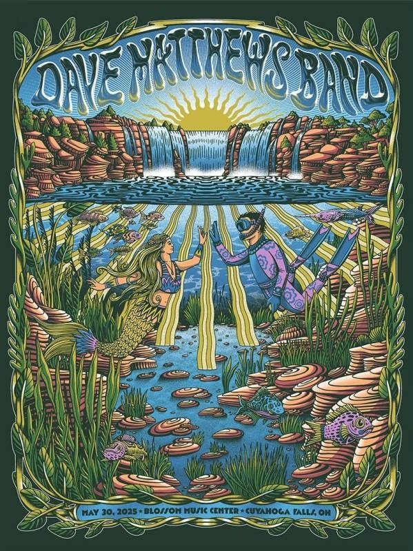 Dylan Fant — Dave Matthews Band, Blossom Music Center, Cuyahoga Falls, OH · May 30, 2025 Artist Poster