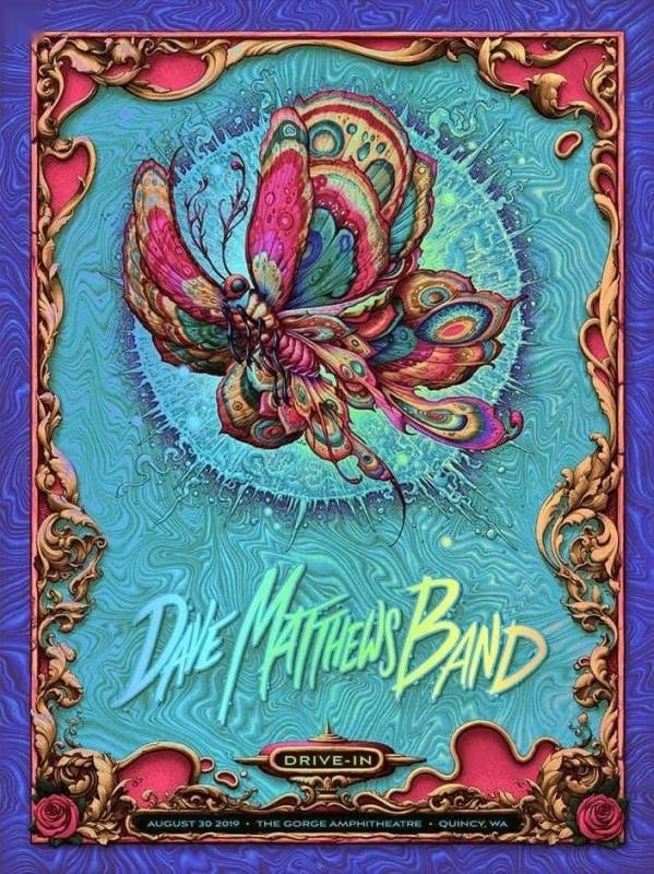 N.C. Winters — Dave Matthews Band, The Gorge Amphitheatre, George, WA · Aug 30 – Sep 1, 2019 Foil Poster