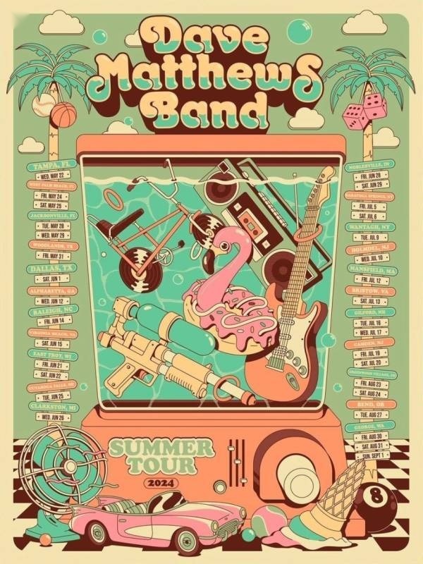 Alejandro Parrilla — Dave Matthews Band, Jan 1, 2024 Show Poster