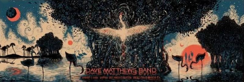 James Eads — Dave Matthews Band, iTHINK Financial Amphitheatre, West Palm Beach, FL · Aug 1, 2015 Artist Poster