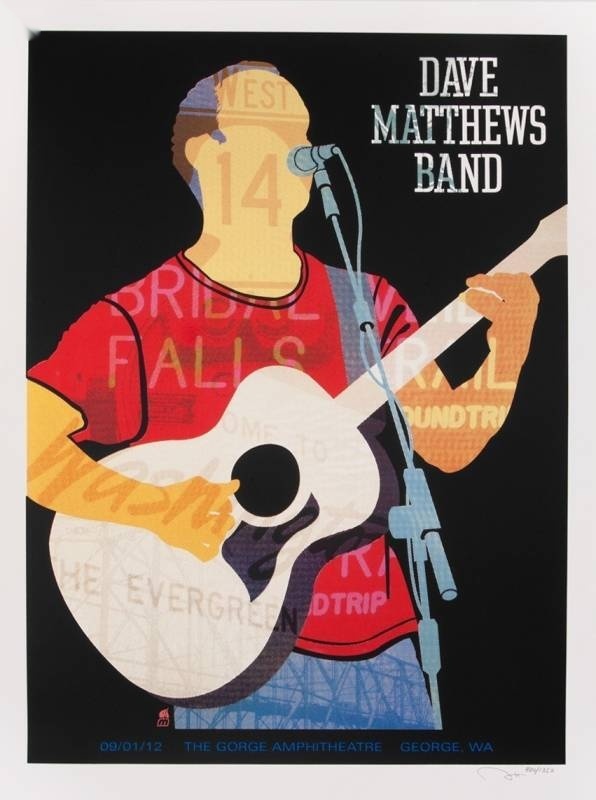 Methane Studios — Dave Matthews Band, The Gorge Amphitheatre, George, WA · Sep 1, 2012 Artist Poster