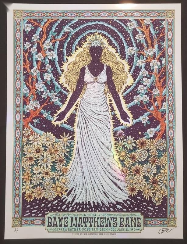 Owen Murphy (One Drop Design Studio) — Dave Matthews Band, Merriweather Post Pavilion, Columbia, MD · Jun 24, 2023 Foil Poster