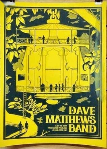 Joel Hunter — Dave Matthews Band, PNC Music Pavilion, Charlotte, NC · Jul 19, 2019 Variant Poster