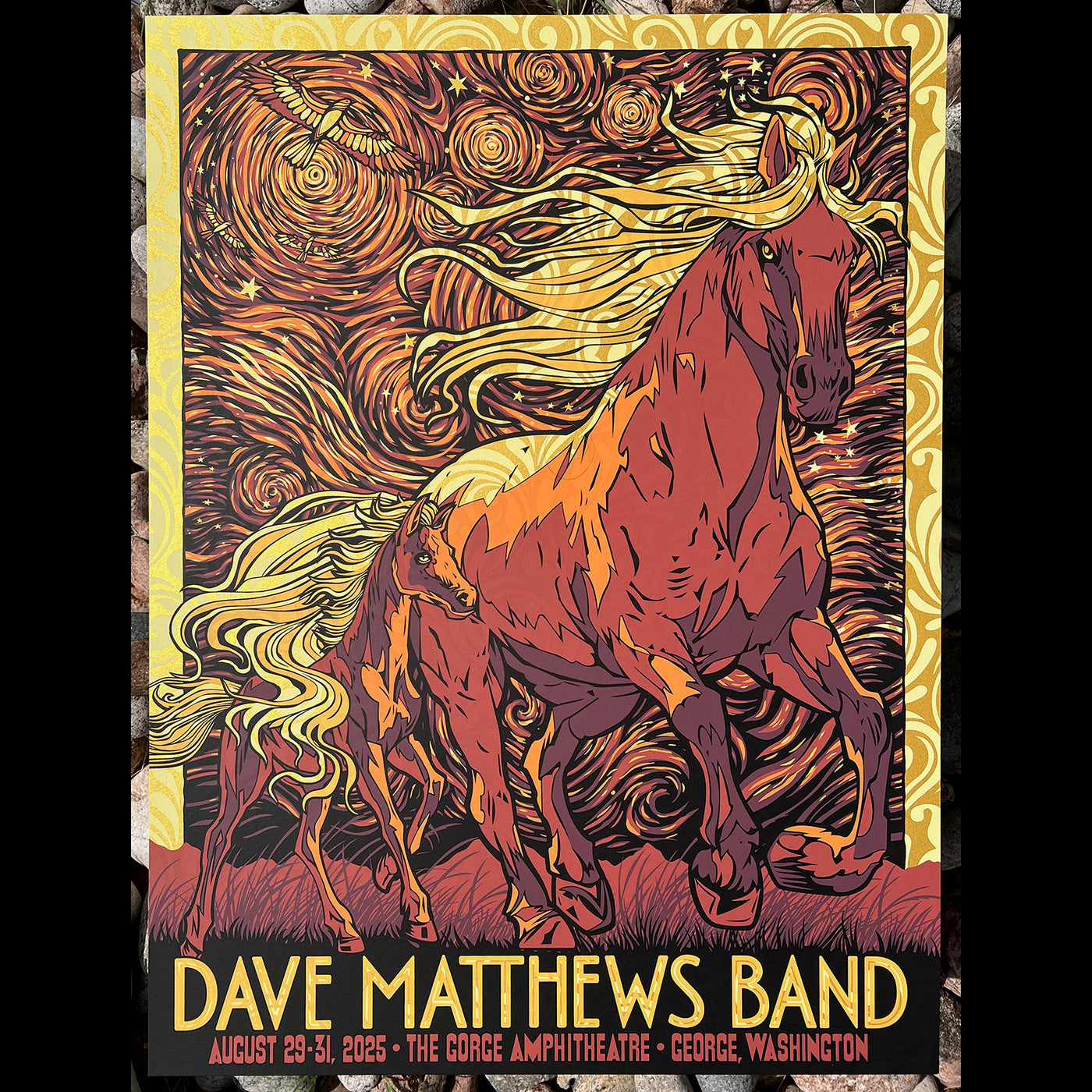Todd Slater — Dave Matthews Band, The Gorge Amphitheatre, George, WA · Aug 29–31, 2025 Poster