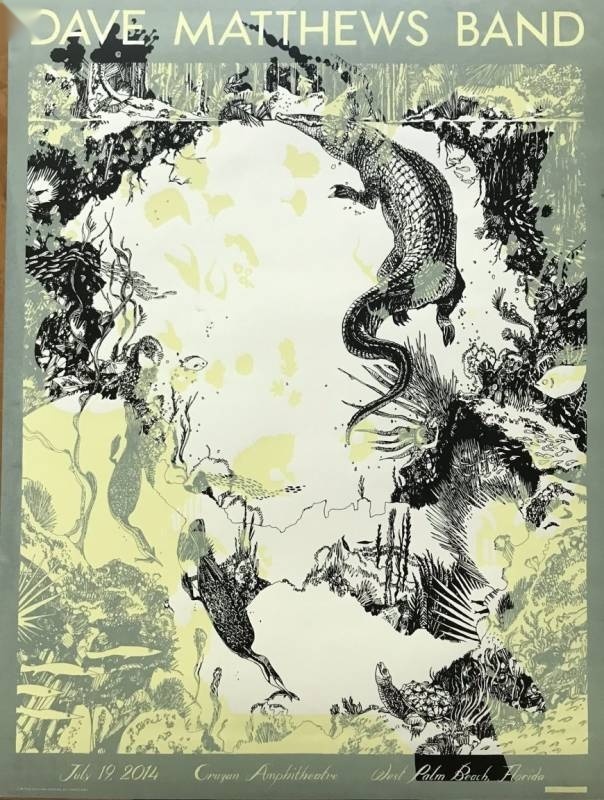 Landland — Dave Matthews Band, iTHINK Financial Amphitheatre, West Palm Beach, FL · Jul 18, 2014 Variant Poster