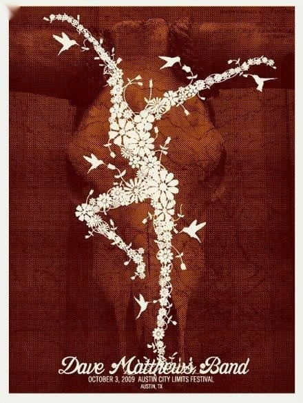 Methane Studios — Dave Matthews Band, Zilker Metropolitan Park, Austin, TX · Oct 3, 2009 Artist Poster