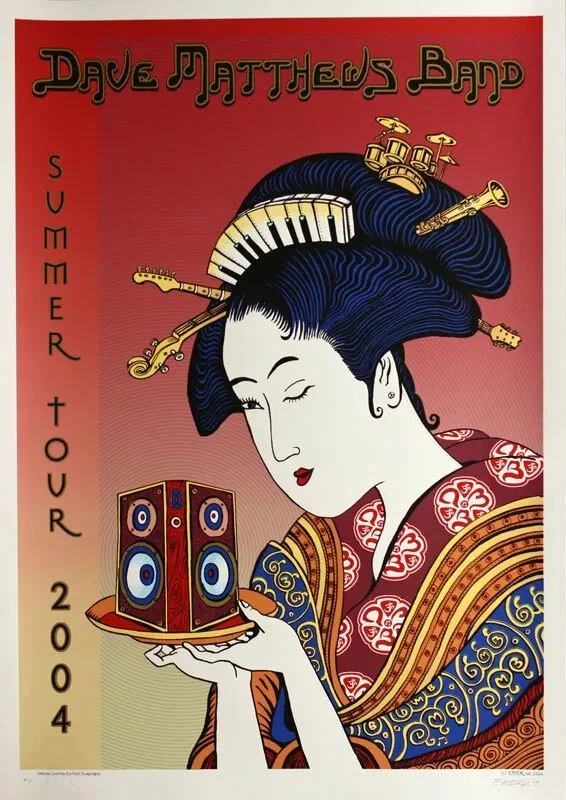 EMEK — Dave Matthews Band, 2004 Geisha Summer Tour Poster, Unknown · Jan 1, 2004 Show Poster