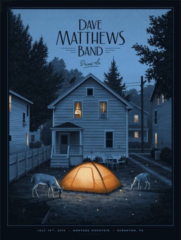 Nicholas Moegly — Dave Matthews Band, Toyota Pavilion at Montage Mountain, Scranton, PA · Jul 14, 2010 Show Poster