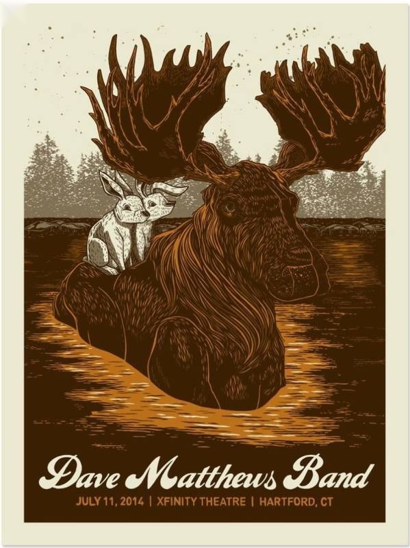 John Vogl — Dave Matthews Band, Xfinity Theatre, Hartford, CT · Jul 11, 2014 Artist Poster