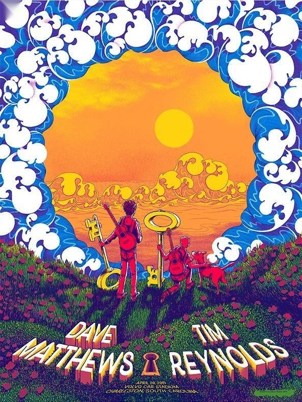 James Flames — Dave Matthews Band, Volvo Car Stadium, Charleston, SC · Apr 20, 2019 Artist Poster
