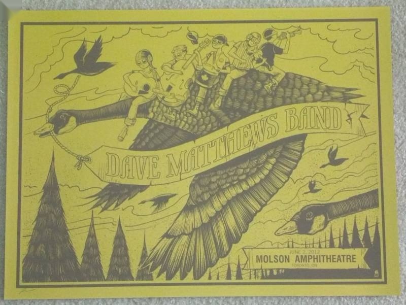 Methane Studios — Dave Matthews Band, Molson Amphitheatre, Toronto, ON · Jun 2, 2012 Variant Poster