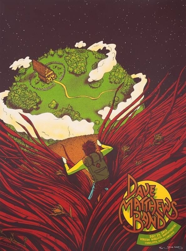 James Flames — Dave Matthews Band, PNC Music Pavilion, Charlotte, NC · Jul 24, 2013 Artist Poster