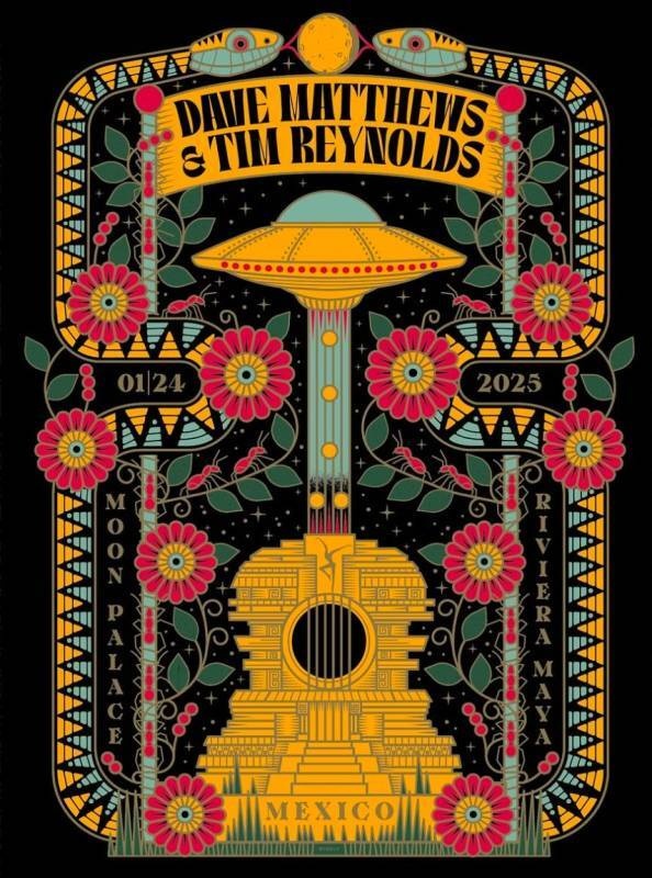 Brian Steely — Dave Matthews Band, Moon Palace Golf & Spa Resort, Cancún, MEX · Jan 24, 2025 Artist Foil Poster