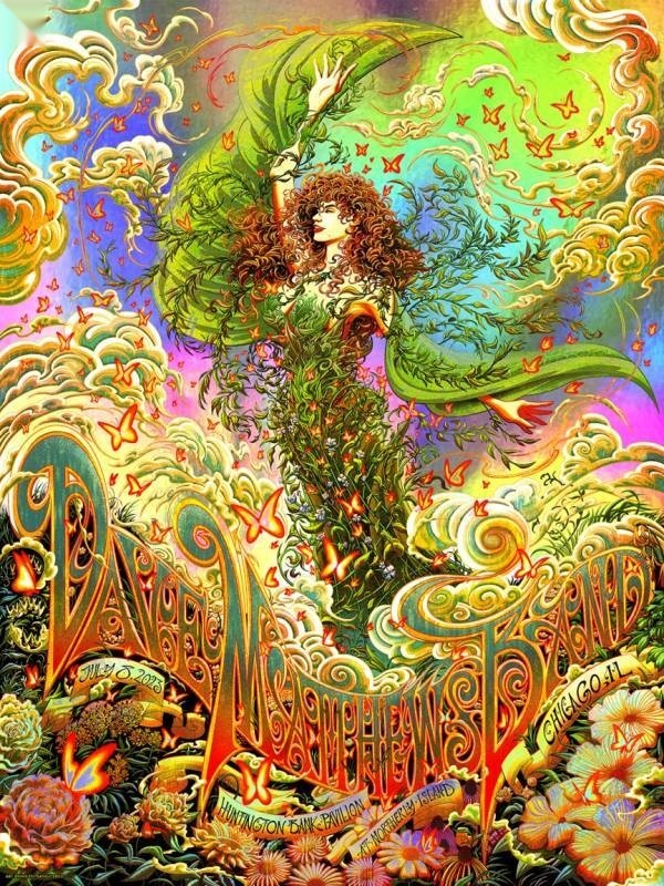 Miles Tsang — Dave Matthews Band, Huntington Bank Pavilion at Northerly Island, Chicago, IL · Jul 8, 2023 Artist Foil Poster