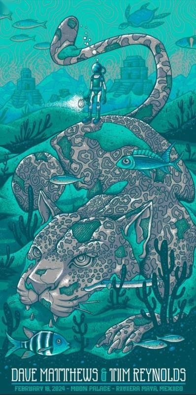 Jim Mazza — Dave Matthews Band, Moon Palace, Cancun, MEX · Feb 18, 2024 Artist Poster
