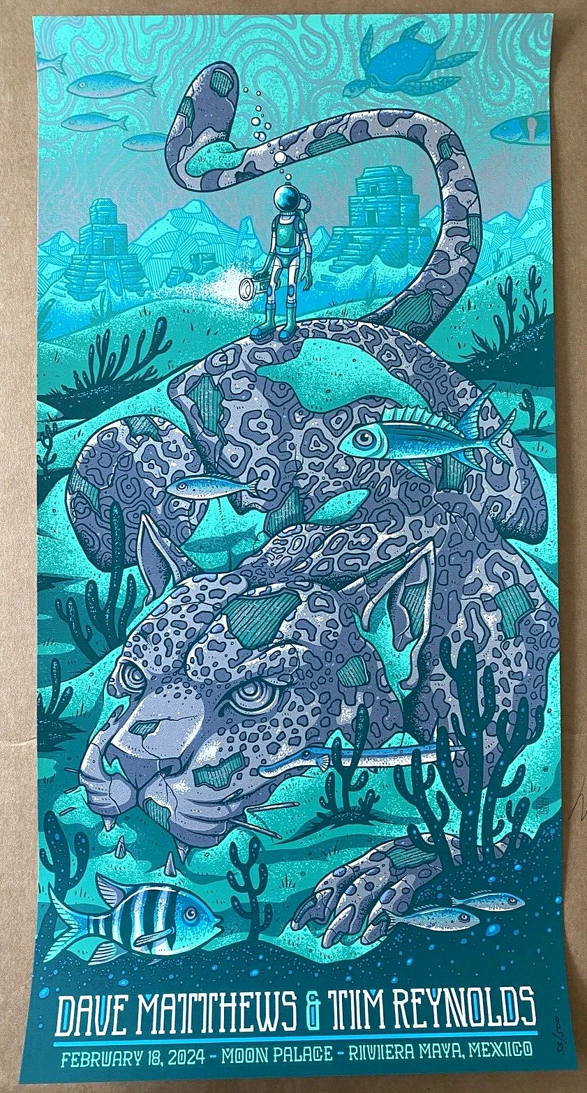 Jim Mazza — Dave Matthews Band, Moon Palace, Cancun, MEX · Feb 18, 2024 Show Poster