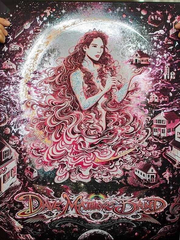 Miles Tsang — Dave Matthews Band, John Paul Jones Arena (University of Virginia), Charlottesville, VA · Dec 14, 2018 Foil Poster