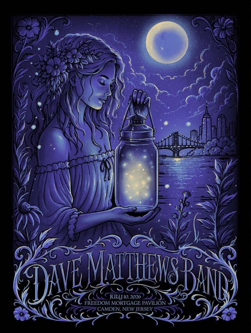 Maxx242 — Dave Matthews Band, Freedom Mortgage Pavilion, Camden, NJ · Jul 10, 2026 Artist Poster