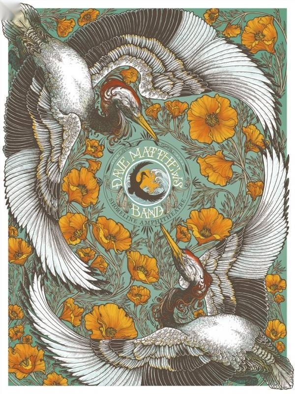 Erica Williams — Dave Matthews Band, Shoreline Amphitheatre at Mountain View, Mountain View, CA · Sep 11, 2015 Artist Poster