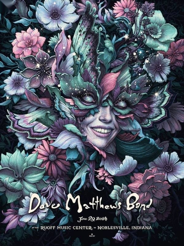 N.C. Winters — Dave Matthews Band, Ruoff Music Center, Noblesville, IN · Jun 29, 2024 Artist Poster