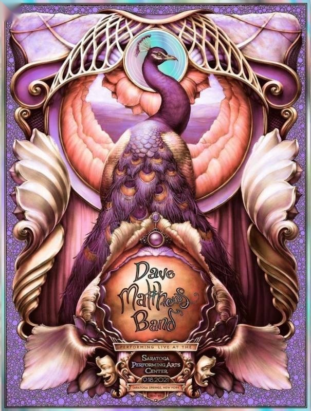 N.C. Winters — Dave Matthews Band, Saratoga Performing Arts Center, Saratoga Springs, NY · Jul 10, 2021 Artist Foil Poster