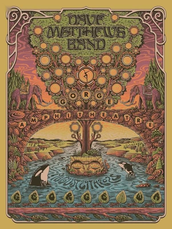 Dylan Fant — Dave Matthews Band, The Gorge Amphitheatre, George, WA · Aug 29, 2025 Artist Poster