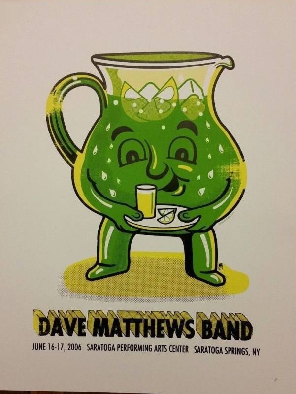 Methane Studios — Dave Matthews Band, Saratoga Performing Arts Center, Saratoga Springs, NY · Jun 16–17, 2006 Artist Proof Poster