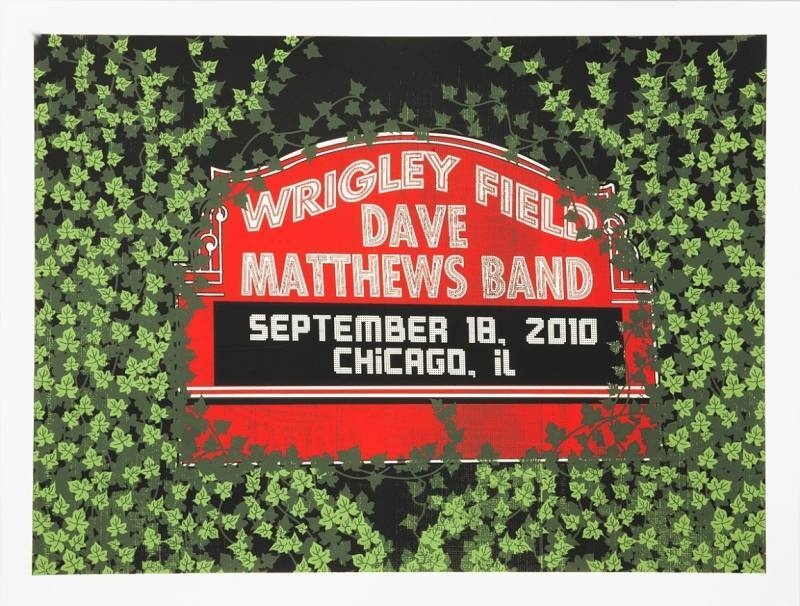 Methane Studios — Dave Matthews Band, Wrigley Field, Chicago, IL · Sep 18, 2010 Artist Poster