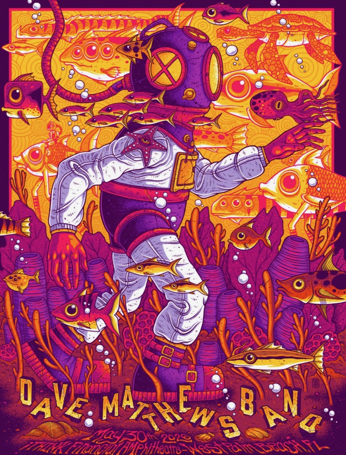Jim Mazza — Dave Matthews Band, iTHINK Financial Amphitheatre, West Palm Beach, FL · May 30, 2026 Show Poster
