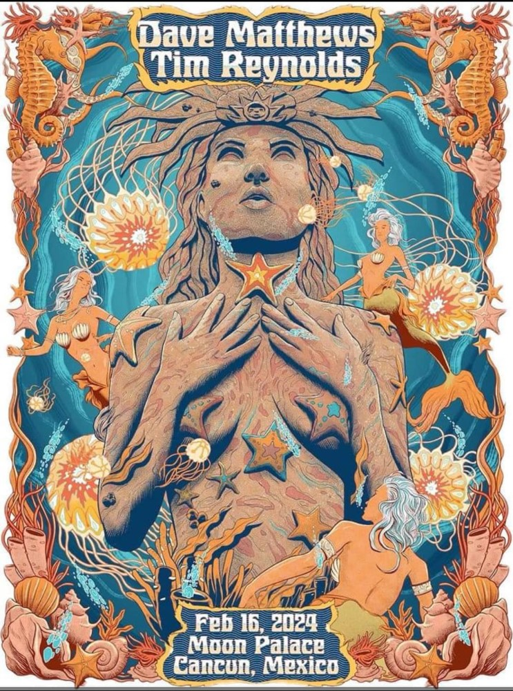 Pedro Correa — Dave Matthews Band, Moon Palace Golf & Spa Resort, Cancún, MEX · Feb 16, 2024 Show Poster