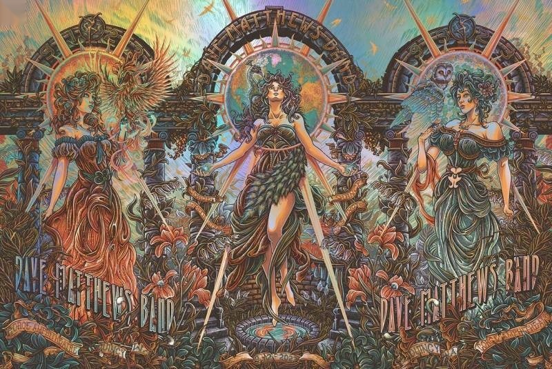 Luke Martin — Dave Matthews Band, The Gorge Amphitheatre, George, WA · Sep 1–3, 2023 Artist Foil Poster