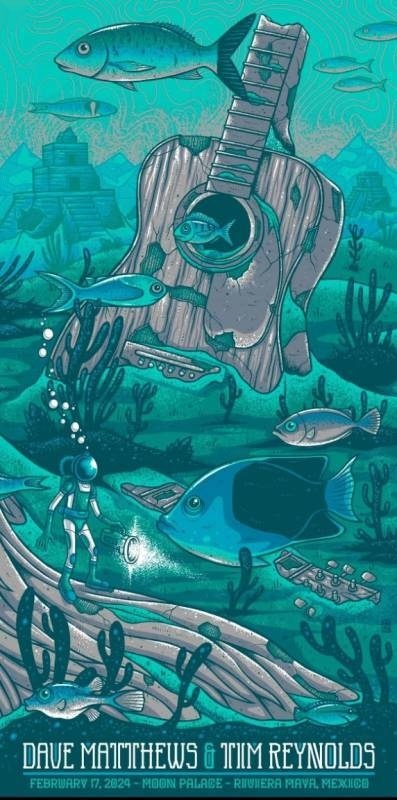 Jim Mazza — Dave Matthews Band, Moon Palace Golf & Spa Resort, Cancún, MX · Feb 17, 2024 Show Poster