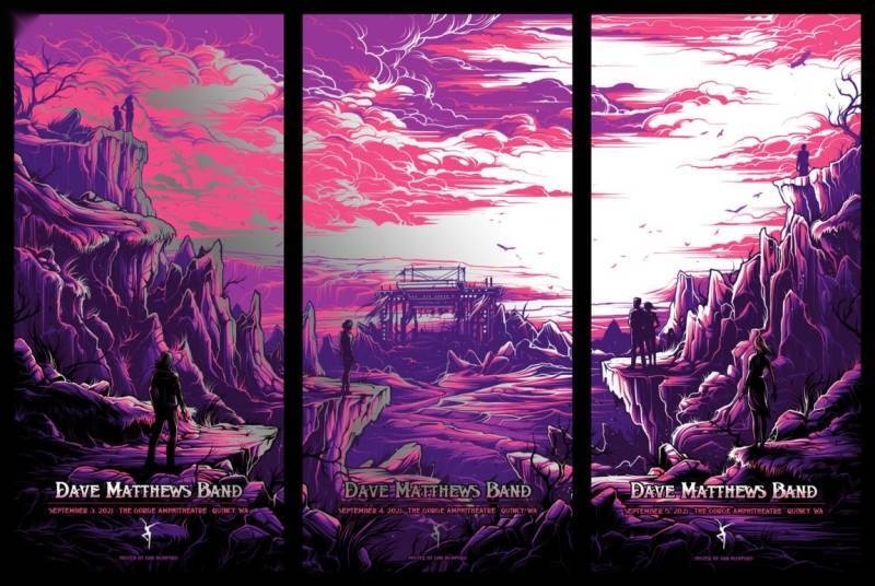 Dan Mumford — Dave Matthews Band, Gorge Amphitheatre, George, WA · Sep 3–5, 2021 Foil Poster
