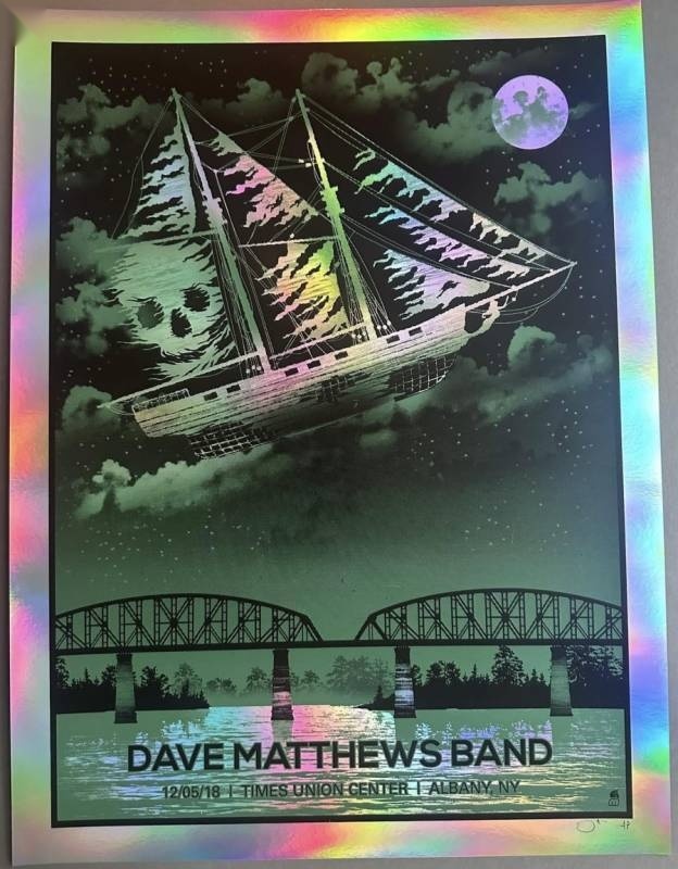 Methane Studios — Dave Matthews Band, Times Union Center, Albany, NY · Dec 5, 2018 Foil Poster
