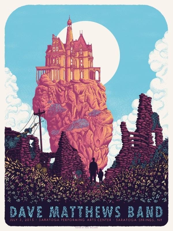 Neal Williams — Dave Matthews Band, Saratoga Performing Arts Center, Saratoga Springs, NY · Jul 3, 2015 Artist Poster