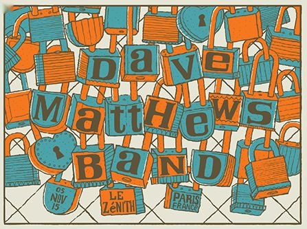 Methane Studios — Dave Matthews Band, Zénith Paris La Villette, Paris, FRA · Nov 5, 2015 Poster