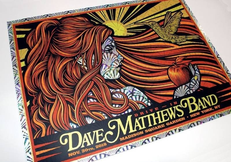Todd Slater — Dave Matthews Band, Madison Square Garden, New York, NY · Aug 12, 2020 Foil Poster